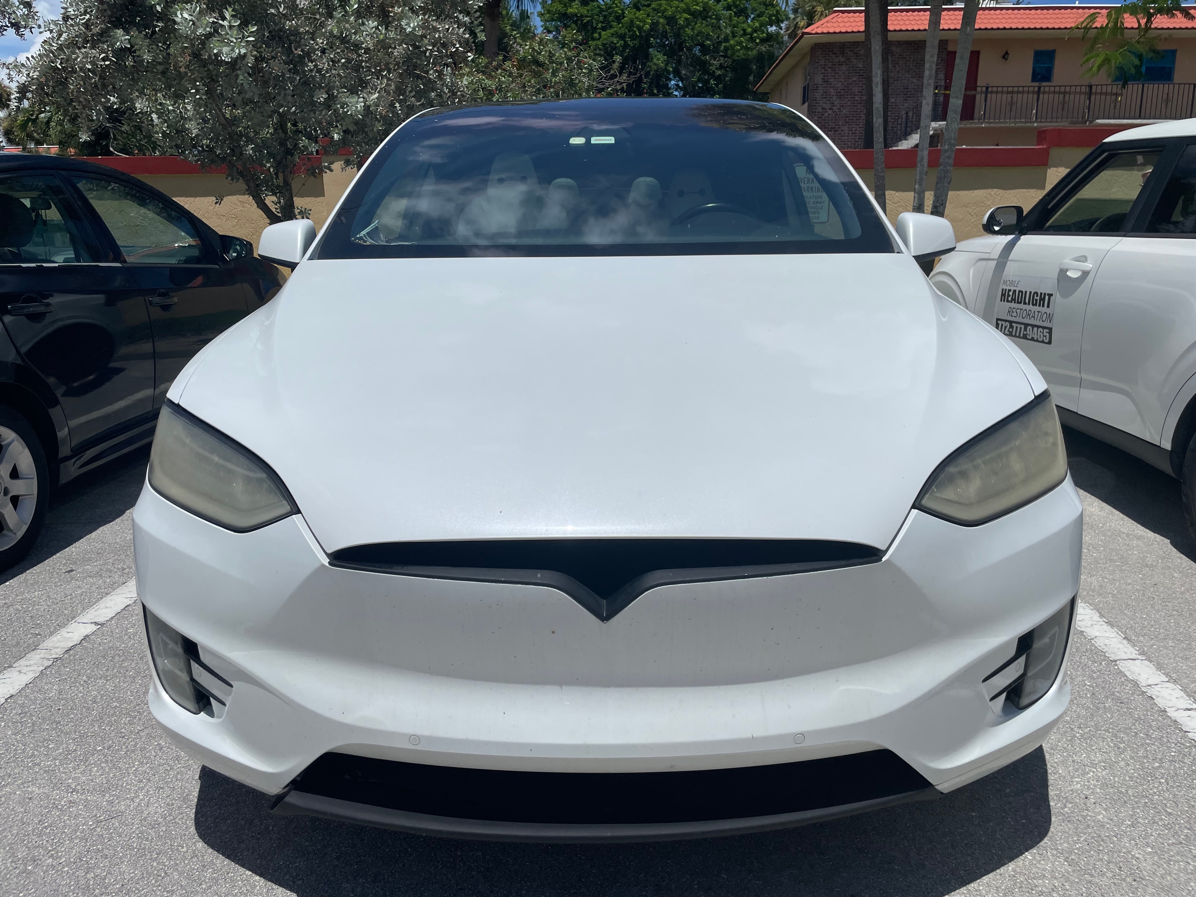 Tesla Model X headlight restoration